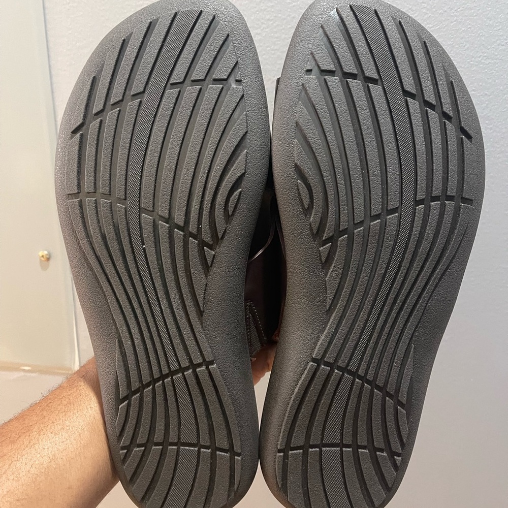 Kenneth Cole Sand-y Beach/Quick Sand Lsrd Slide Sandals Drk Brwn Sz 11 - Picture 12 of 16